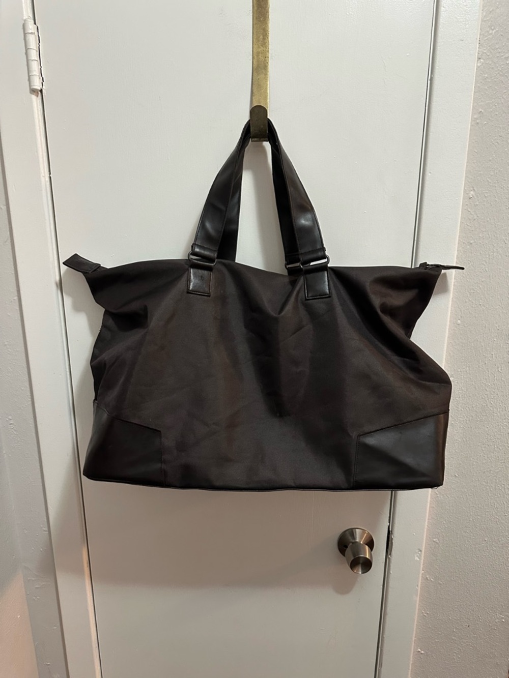 Yves Saint Laurent Black Duffel Weekender Bag